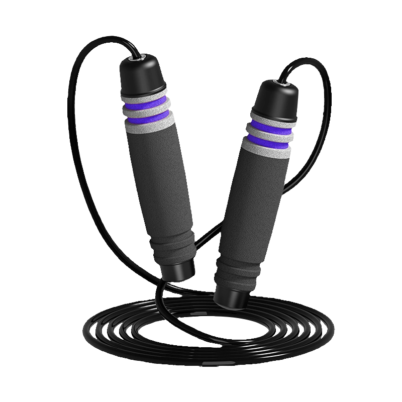 TS-3 egyfejű színű/7 hornyos dob alakú szivacsos fogantyú ugrókötél felnőtteknek