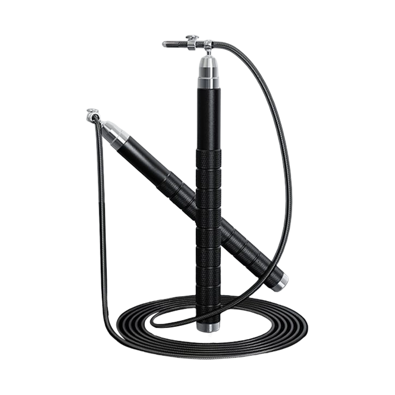 TS-12 fekete-fehér alumínium fogantyús verseny ugrókötél